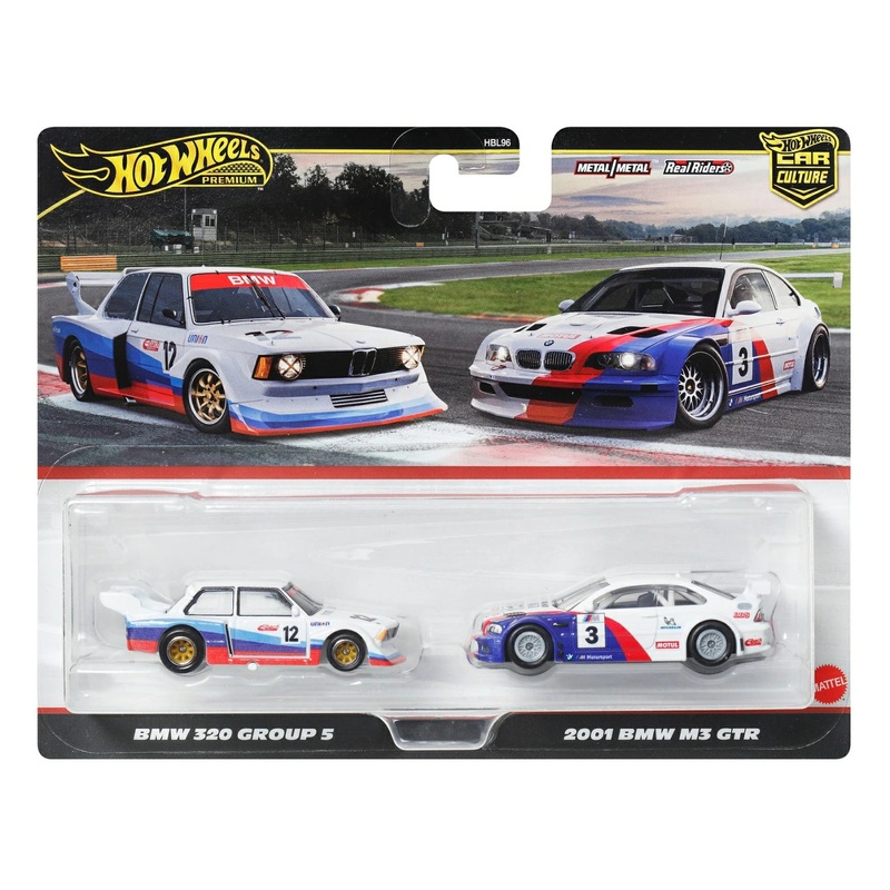 Hot Wheels Premium 2 Pack BMW 320 Group 5 / 2001 BMW M3 Gtr