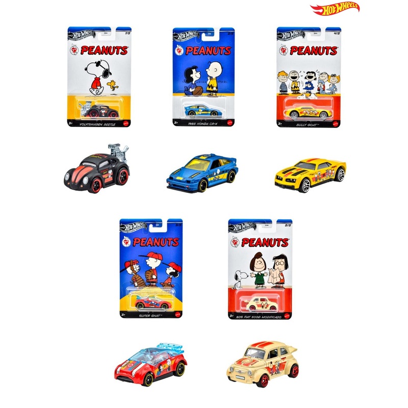 Hot Wheels Entertainment Theme Assortment Peanuts Set of 5