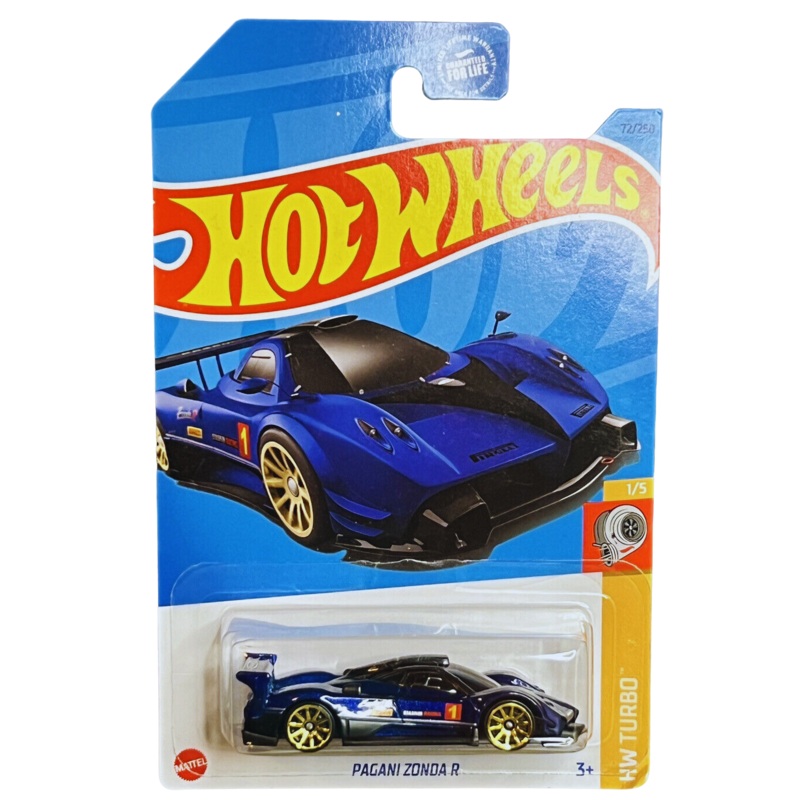 Hot Wheels Pagani Zonda R 2023 72/250 Blue HW Turbo (Error Variant) - no roof
