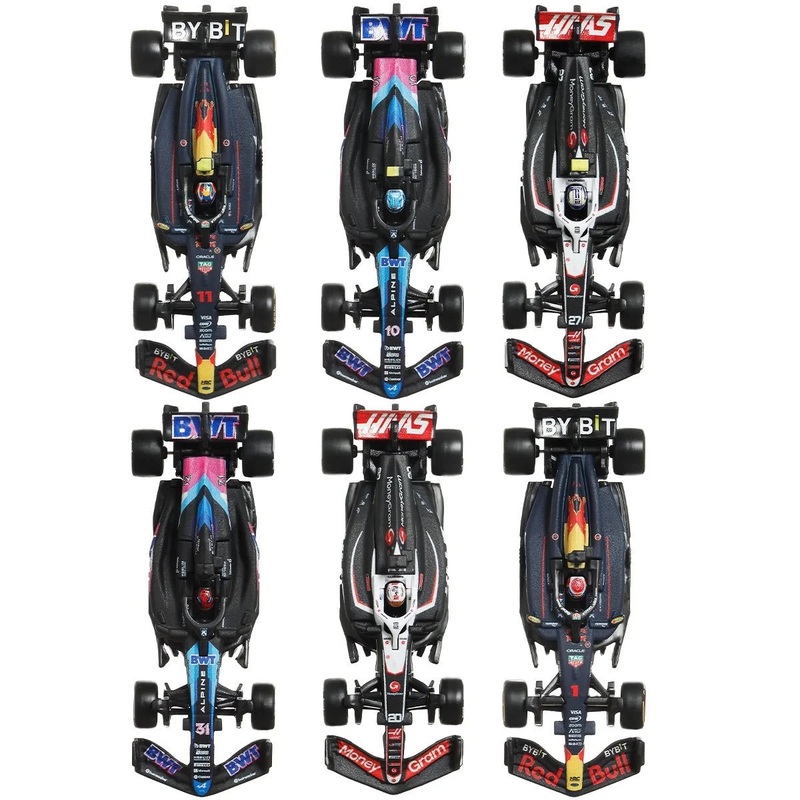 Hot Wheels - 1:64 - 2025 Race Team F1 Mix 1 - Formula One Set of 6 (Pre-order)