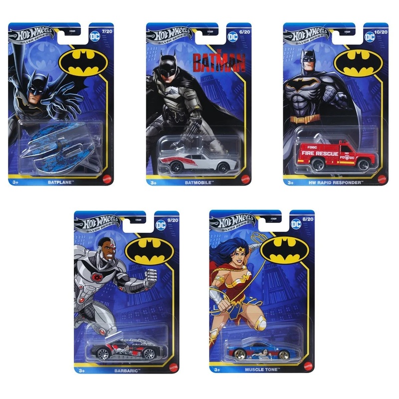 Hot Wheels Batman Themed 2025 Mix 2 Vehicle Case of 5