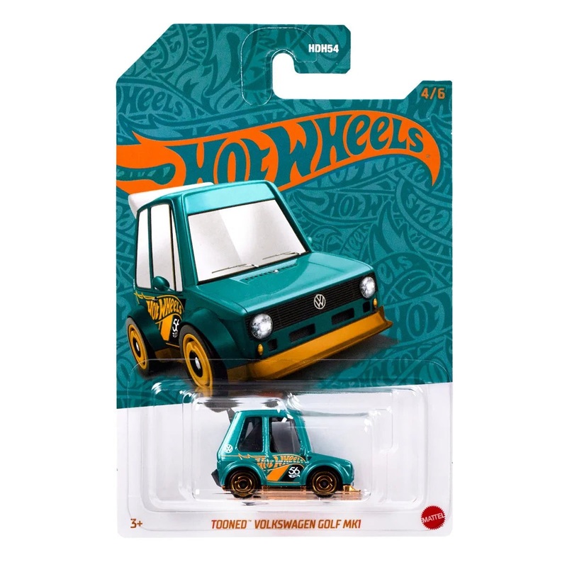 Hot Wheels 56th Anniversary Pearl and Chrome 2024 Mix 2  Toon'd Volkswagen Golf