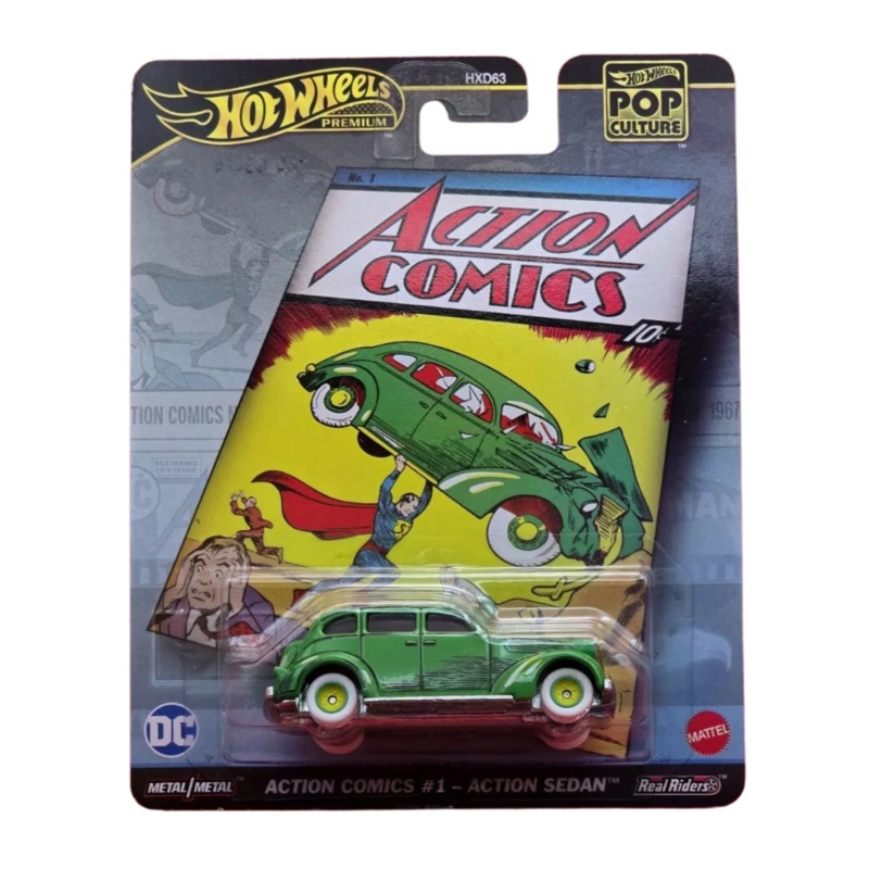 Hot Wheels Premium 1:64 Pop Culture Action Comics #1  Action Sedan