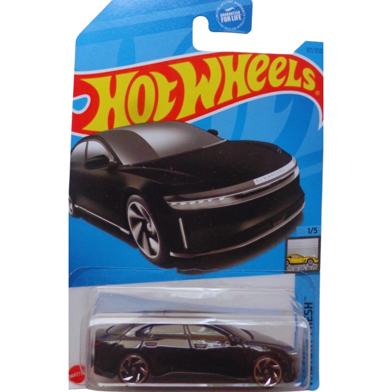 2023 Hot Wheels Black Lucid Air 97/250 Factory Fresh 1/5