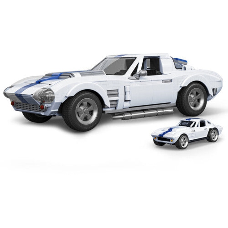 Mattel Brick Shop - Hot Wheels Elite Series Building Set: Corvette, Includes 1 Collectible Diecast Car, 918 Piece Collectible Building Toy Set (Pre-order)*