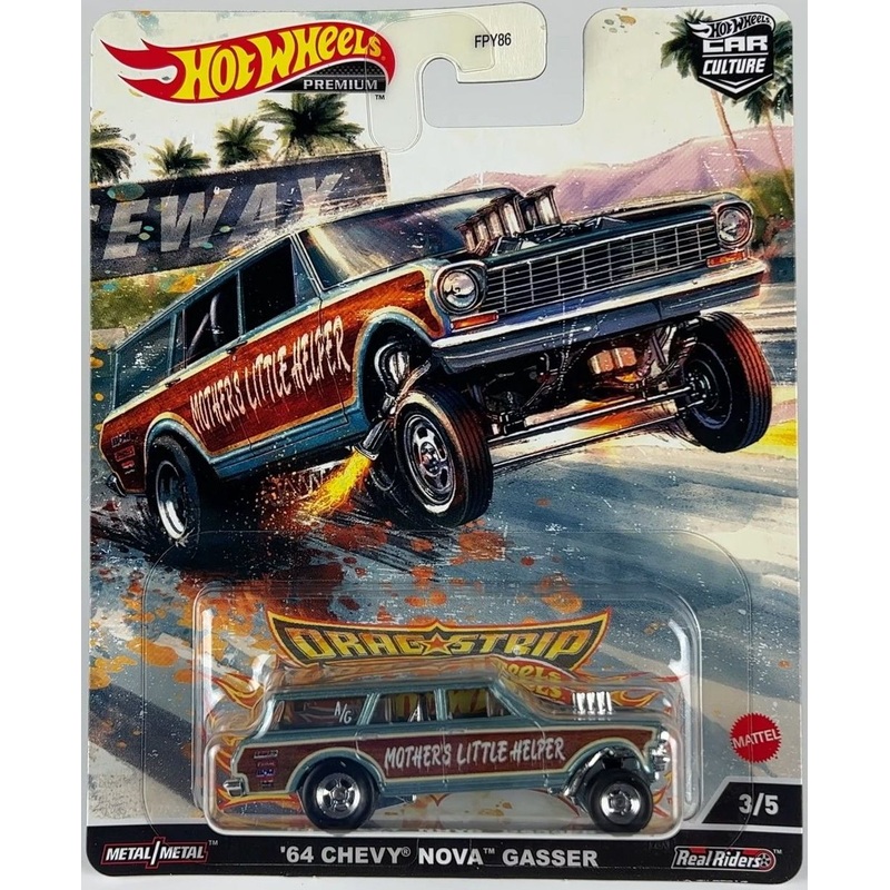 Hot Wheels Car Culture Dragstrips Demons '64 Chevy Nova Gasser