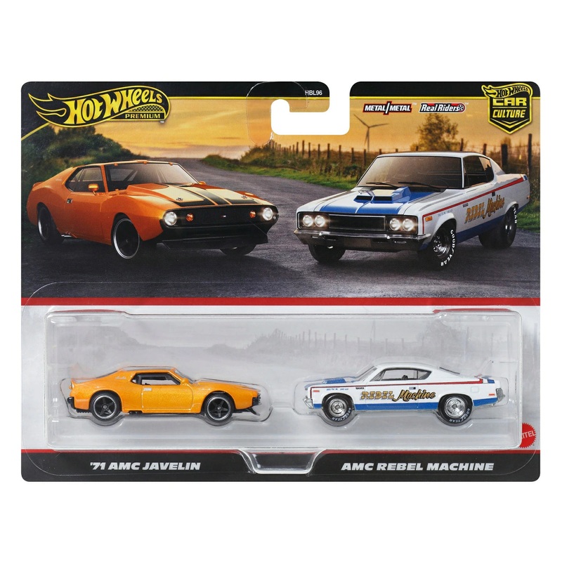 Hot Wheels Premium 2 Pack '71 Amc Javelin / Amc Rebel Machine