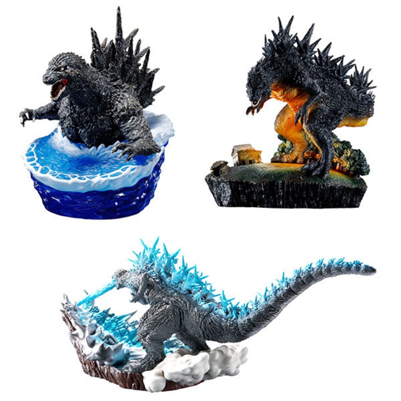BACK-ORDER MegaHouse - Petitrama EX - Godzilla 1.0 - From 0 to 1 [Box of 3]