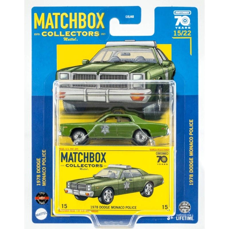 2023 Matchbox Collectors #15 1978 Dodge Monaco Police GREEN | BOONE COUNTY